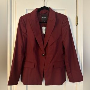 Madewell Waisted Blazer NWT Size 14 - Cabernet